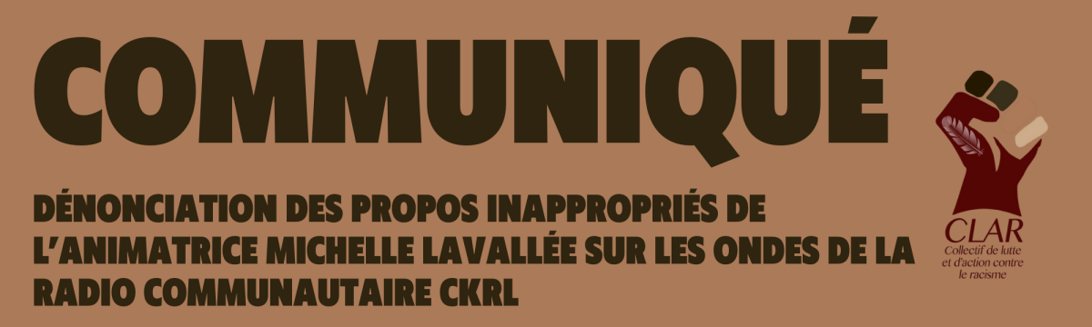 COMMUNIQUÉ: Des propos racistes ne peuvent pas rester sans&nbsp;réponse!